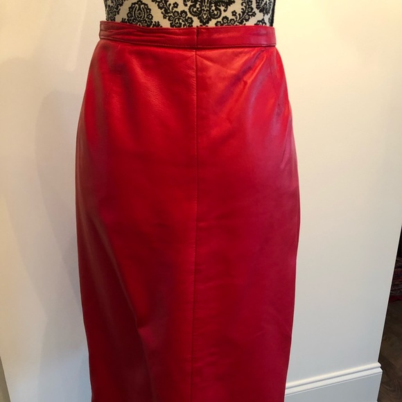 Neiman Marcus designer Red Florentine leather bomber Jacket sz EU 44/ US S-M - Picture 11 of 14